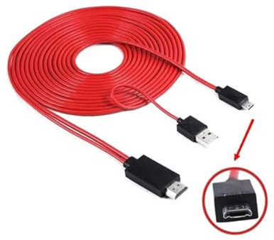 SHINEOFI Câble Adaptateur Micro Usb Vers Hdtv Pour Contrôle Vidéo Sans Installation
