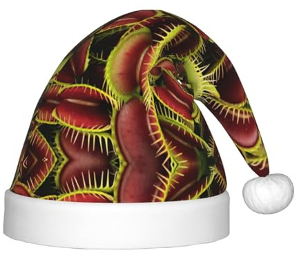 HKHLHLH Fleischfressende Pflanze singende Nikolausmütze, Weihnachtsmütze für Bühnenauftritte und Schulveranstaltungen, Geburtstagshut Weihnachtsmütze