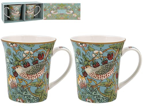 The Leonardo Collection William Morris Strawberry Thief Mugs Set of 2