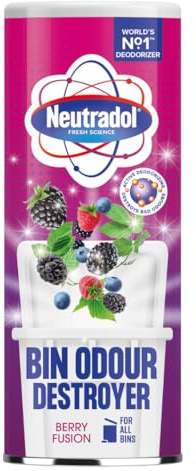 Neutradol Bin Odour Destroyer, Berry Fusion, Deodorising Powder, 350g, for All Bins