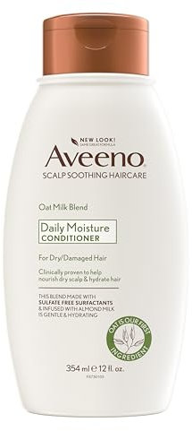 Aveeno Après-shampoing apaisant pour cuir chevelu au lait d'avoine pour une hydratation quotidienne et une nutrition légère, après-shampoing sans sulfate, sans colorants ni parabènes, 30 ml