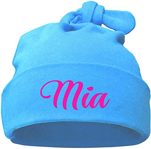 EZYshirt® Personalisiere deine Babymütze mit Wunschnamen oder Geburtsdatum |Geschenk zur Geburt | Babygeschenk