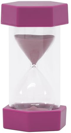 TimeTEX - Sanduhr XL | 1 Minute Timer zur Darstellung des Zeitverlaufs für Zeitaufgaben im Unterricht oder selbstgesteuertes Lernen | 6-eckig, 12 cm hoch, 6,5 cm ø | Farbe: pink