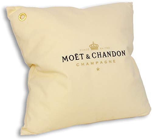 Moët & Chandon Champagne Kissen 40 x 40 cm Creme Champagner Bar Lounge Zimmer Deko Accessoire