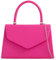 LeahWard Women's Faux Leather Clutch Bag Top Handle Wedding Handbags (Fuchsia)