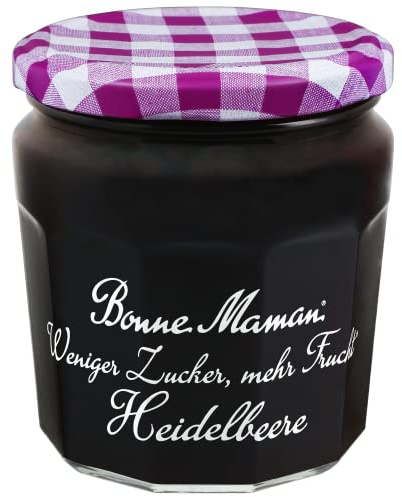 Bonne Maman Heidelbeere Weniger Zucker mehr Frucht, 335g mit 30% weniger Zucker als klassische Bonne Maman Konfitüre, Für mehr Genuss-Momente