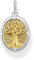 Thomas Sabo Sabo Anhänger Tree of Love aus 925 Sterlingsilber 750er Gelbgold-Vergoldung, Maße: 2,5cm x 1,5cm, PE928-966-7