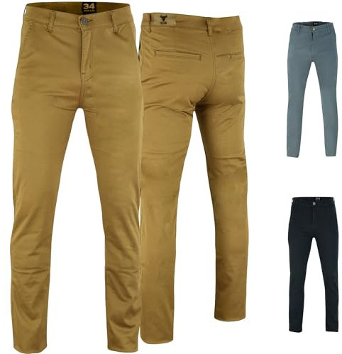 BULLDT Motorradhose Motorradjeans 100% Aramid Motorrad Chino Hose Futter aus kevlarstoff mit Protektoren Beige - 32W / 34L