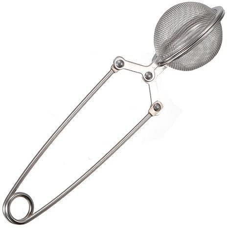 Long Handle Loose Leaf Snap Ball Tea Infuser Spoon Stainless Steel Tea Leaves Herb Mesh Ball Infuser Filter Squeeze Strainer Spoon Random Fashion Fashion