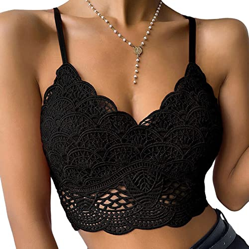 Blingko BrassièRe Soutien Gorge Femme Dentelle Soutiens-Gorge de Sport sans Armatures Push Up Bralette en Dentelle Respirant Confortable Grande Taille pour Quotidien Yoga Fitness Entraînement