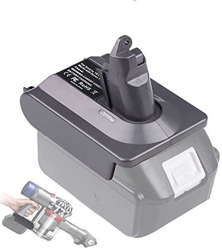 URUN For Dyson V6 Battery Adapter, MT18V6 Adapter for Makita 18V Lithium Battery Work for Dyson V6 Vacuum Animal Motorhead Trigger Absolute Slim Fluffly (Adapter Only)
