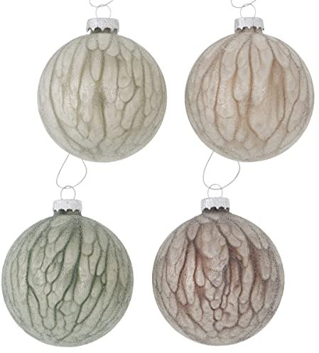 Boltze 2024437 Batic Weihnachtskugel Sortiert 8 cm (1 Stück)