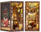 Cutefun Book Nook Kit,Magic Pharmacist Puppenhaus,DIY Miniatur Haus Book Nook,Häuser Modellbausätze mit LED Leuchten und Einsteckbar Staubschutzplatte,Modellbau Kit für Erwachsene(SZ05B)