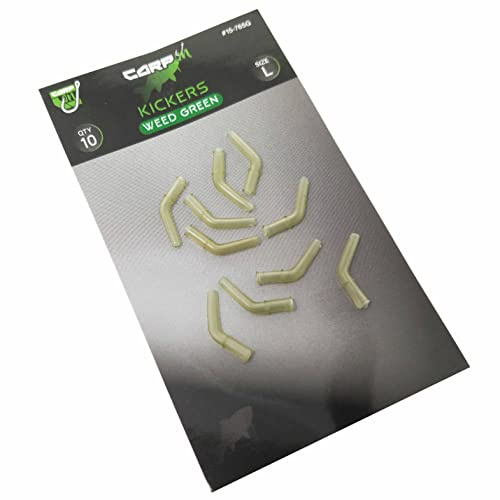 Carp On -10 Pack of Hook KICKERS Terminal Tackle Helps To Improve Rig Presentation And Hooking Ability of Your Fishing Rig - Three Size & Colour Option Small Medium Large Red Brown Green