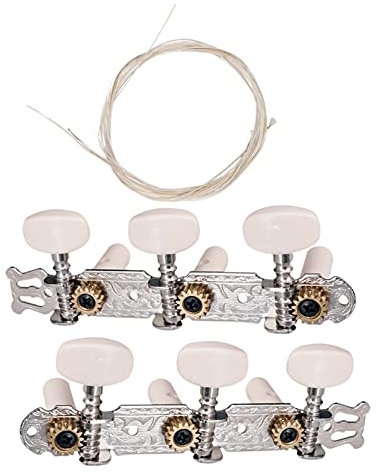 ZETION Clavija afinación Cuerdas Guitarra 2 Piezas Guitarra Clásica Sintonizador De Cuerdas Tuning Pegs Cuerdas De Nylon para Accesorios De Piezas De Guitarra Clásicas Acústicas
