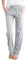 Leinenhose Damen Hose Sommer Musselin Leinen Hosen Stoffhose Einfarbig Freizeithose Gerade Geschnitten Strandhose Sommerhose mit Taschen (Hellgrau, L)