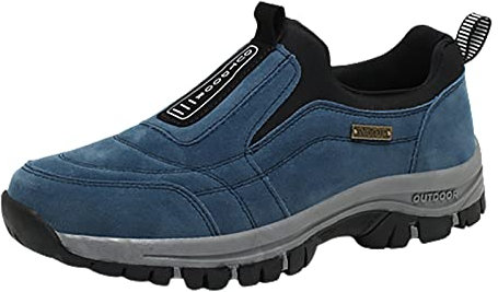 Laufschuhe für Herren und Herren, extra breite Passform, Wanderschuhe, bequeme Lauf-Sneaker für Männer, Spitze, IP, weich, leicht, Wanderschuhe, Trailschuhe, atmungsaktiv, rutschfeste Schuhe, blau, 39