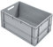 METRO Professional Eurobox, PP, 60 x 40 x 32 cm, 60 L, 25 kg, stapelbar, mit Handgriff, grau