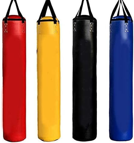 Schwerer Ungefüllter Boxsack MMA Kampfsport Muay Thai Kickboxen Boxset Boxsack Mit Hängender Kette, Erwachsener Boxsack,Schwarz,1,2m,outstanding78