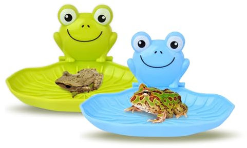 NAUZE 2Pcs Reptiles Suction Cup Feeder Funny Reptile Food Water Bowls Water Dish Reptiles Cage Accessories for Gecko Bearded Dragon