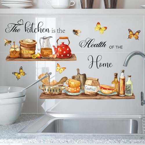 EKSMA Adesivo da parete per cucina: adesivo con citazione della cucina rimovibile per cucine domestiche, ristoranti e corsi di cucina