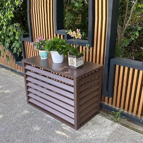Privacy Screen for Outdoor Use Protective Grilles for Air Conditioners and Heat Pumps All-Weather Central Air Conditioning Protective Cover Made of Aluminium for Outdoor Units (Co