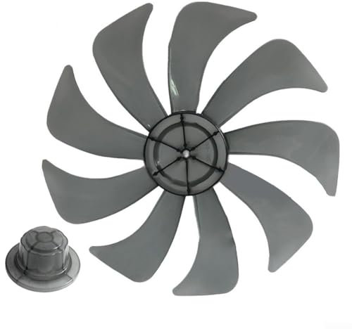 Hoja de hélice de plástico de alta calidad para ventilador de piso de 14 pulgadas silencioso, refrigeración eficiente, cubierta de tuerca (9 cuchillas)