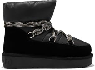 D.Franklin Damenstiefel, modisch, lässig, Bommel, Schwarz 35, 38 EU