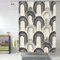 Duschvorhang 90x180cm Schwarz Und Weiß Duschvorhänge Anti-Schimmel Duschrollo für Badewanne, Wasserdicht Duschvorhang Modern Shower Curtains Polyester Waschbar Duschvorhang mit Ösen und 12 Haken fa441