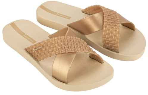Ipanema Sense Slide Fem Flip-Flops für Damen, Beige Gold, 39 EU