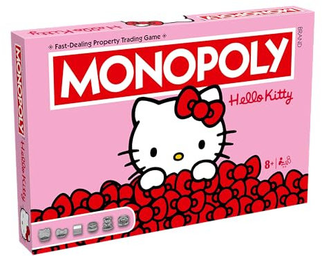 Winning Moves Hello Kitty Monopoly-Brettspiel, optimal für 2-6 Spieler und EIN tolles Geschenk für Fans ab 8 Jahren