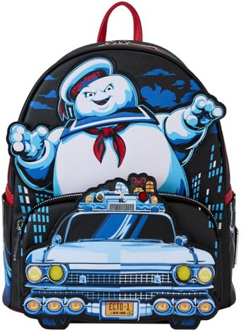 Loungefly Ghostbusters Stay Puft Ecto 1 Mini Rucksack, Mehrfarbig/Meereswellen (Ocean Tides), Mini
