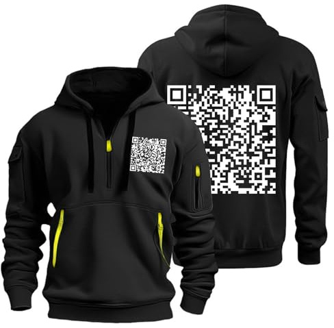 Funny Fu Qr Code Hoodies,Fuck You Kapuzenpullover,Qr Code Hoodie,Qr Code Sweatshirt,Scannable Qr Code Hoodie,Fu Qr Code Shirt,Pullover Herren Winter,Zipper Kapuzenpullover Für Herren Mit Taschen