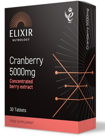 Cranberry 5000mg Tablets | High Strength 36 to 1 Cranberry Extract | Equivalent to 5000mg Whole Cranberries | Concentrated Plant Based Daily Supplement | Vegan Friendly Formula | 30 Tablets | UK Made
