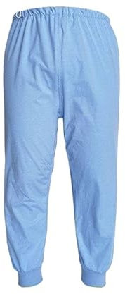 Wasserdichte Windelhose für ältere Menschen, auslaufsicher, lange Hose, waschbare Baumwolle, Urin-Pads für Erwachsene, gelähmt, bettlägerig, für Männer und Frauen, Himmelblau, Größe L