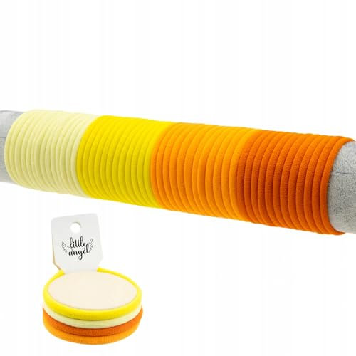 Little Angel Set 50 Stück Haargummi Damen - Haargummis Mädchen - Hochwertiger Haarschmuck für Stilvolle Frisuren - Elastische, Weiche gummis für Alltag und Besondere Anlässe (Orange)