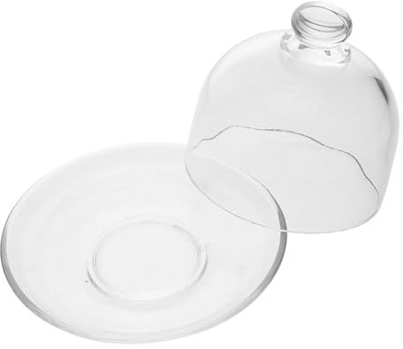 ELAYARD Elegante Plato De Vidrio Con Tapa Y Base Alta Para Servir Frutas Postres Aperitivos Y Pasteles Diseño Versátil Y Antipolvo Para Decorar Tu Mesa