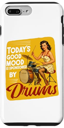 Vintage-Drummer Batterie Batteur Musicien tambours Batteur Coque pour iPhone 7 Plus/8 Plus
