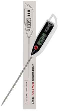 Wasserdichtes IPX7 Thermometer, Geeignet für Wasser, Flüssigkeiten, Kerzen und Kochen, Küchenthermometer, Bratenthermometer, Grillthermometer, Fleischthermometer, Thermometer Kochen
