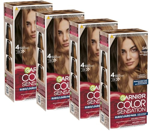 Garnier Color Sensation Pack 4 SA1 Rubio Café Tinte Permanente