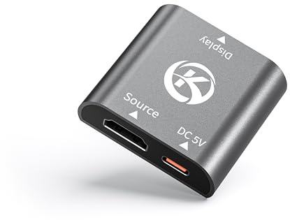KIHENG HDMI-auf-USB-C-Adapter für Switch OLED/Switch 2,PS4/5,Xbox,TV-Box,HDMI-Stecker (Quelle) auf USB-C-Buchse (Display),kompatibel mit RayNeo/Xreal/Rokid/Viture AR-Brille/tragbarem Monitor, 4K 60Hz