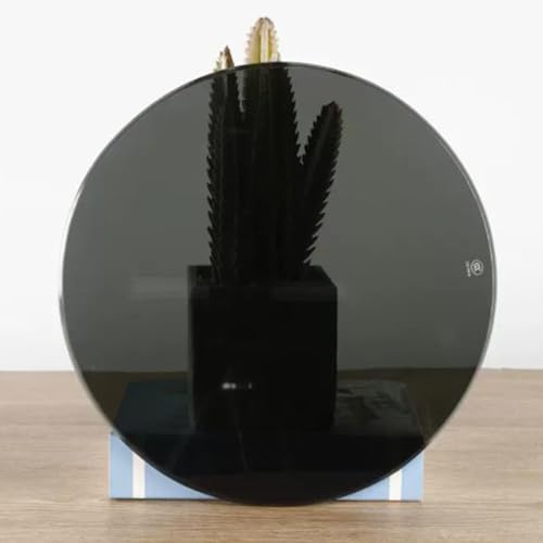 Runde Tischplatte aus gehärtetem Glas, 50 cm, schwarze Glasplatte für Esstisch, Serviertablett, 78 cm, runde Glasoberfläche, elegante Heimdekoration