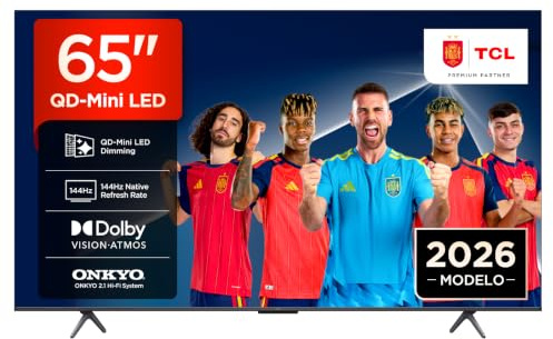TCL 65T8D – Smart TV QD‑Mini LED 4K HDR10+ da 65, pensato per il gaming, 144Hz VRR