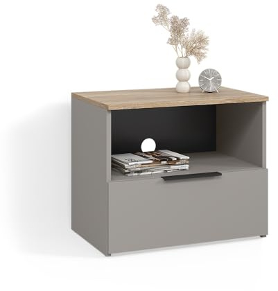 Livinity Lowboard Piave, Greige, 60 x 50 cm mit Schublade
