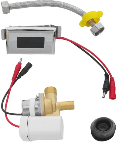 HORIALENCE Urinal Flusher Valve Kit, Touchless Water Control System, Electronic Commercial Toilet Parts, Complete Solution for Modern Public Bathrooms