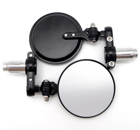 Motorrad Spiegel Für Ex650 Z1000Sx Zx9R Er6N Z750 Für Vulcan S 650 Zr7 Vn800 Motorrad 22mm Spiegel Bar End Rückansicht Lenker End Spiegel Rückansicht Spiegel(001)