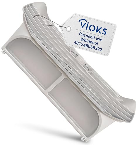VIOKS Flusensieb Ersatz für Whirlpоol Bauknеcht 481248058081 481248058322 Filter Trockner Filtertasche Ausklappbar Ersatzfilter Flusenfilter für Trockner Wäschetrockner AWA AWZ HDD TRA TRK TRKK WTA