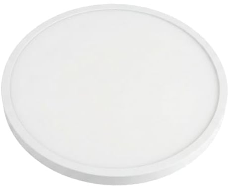 ENOVALITE LED Deckenleuchte Ø 290mm dimmbar, 24W 2400lm, Weiß | LED Panel rund mit 5 Farben 2700K 3000K 3500K 4000K 5700K, variabler Lochdurchmesser, Einbau- und Aufbauleuchte flach