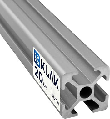 KLAK - Aluprofil 3m System-, Montage-, Konstruktionsprofil Nut 6 20x20 silber