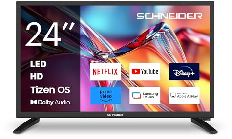 Schneider - 24A2TVX, TV HD 24(60cm), Smart Tizen, 1366 x 768 pix, Netflix, Youtube, Dolby Audio